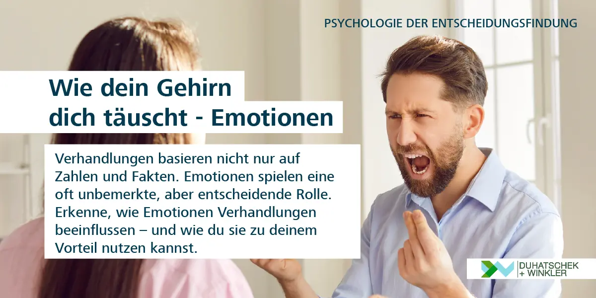 Emotionen in Verhandlungen richtig einschätzen