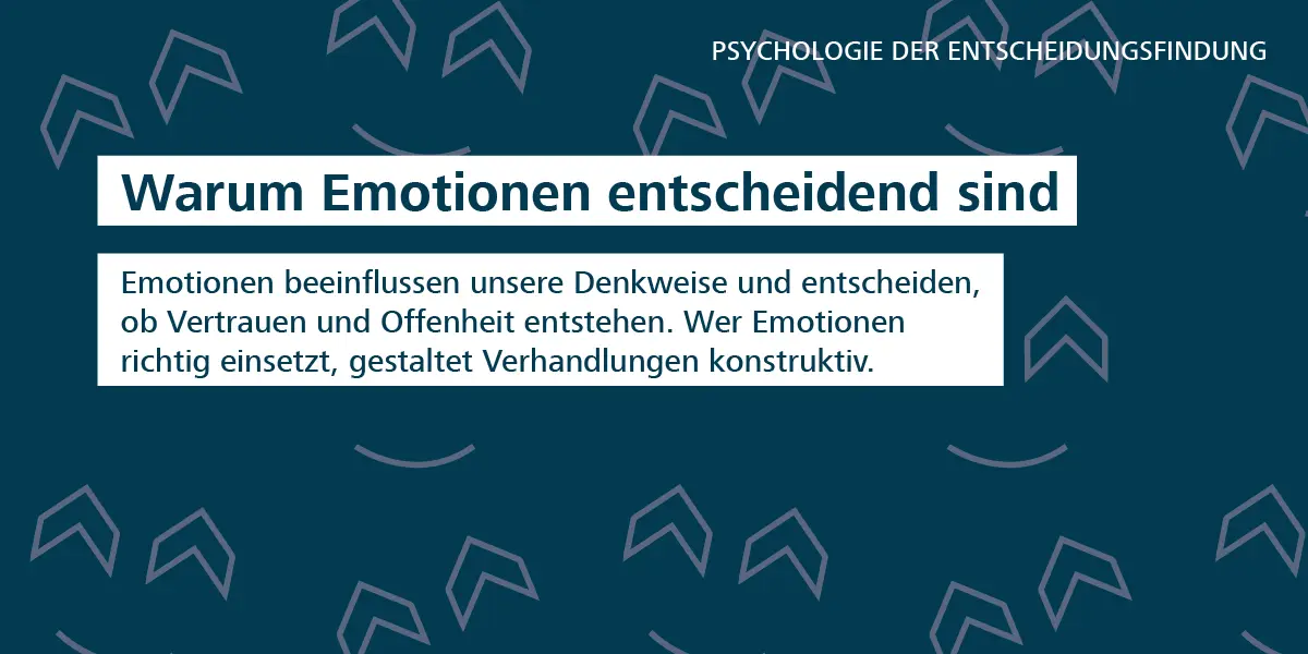 Emotionen in Verhandlungen richtig einschätzen
