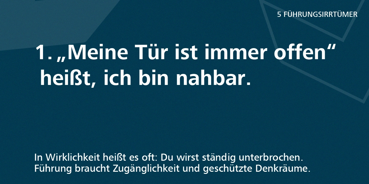 5 Führungsirrtümer