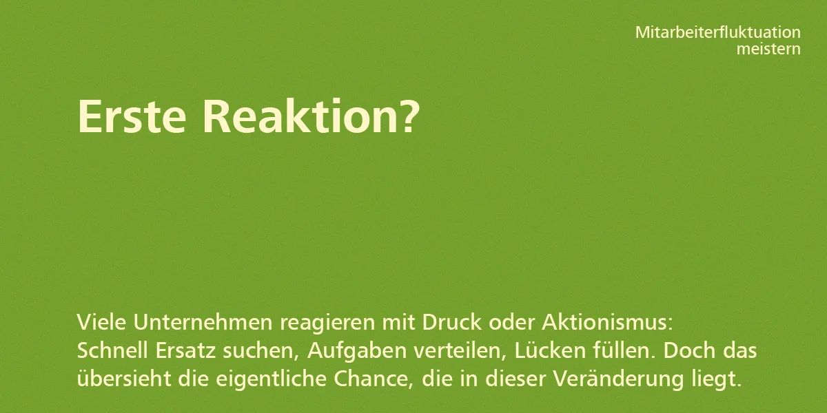 Mitarbeiterfluktuation meistern